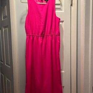 J. Crew Fuchsia  Button Up Sleeveless Dress NWOT